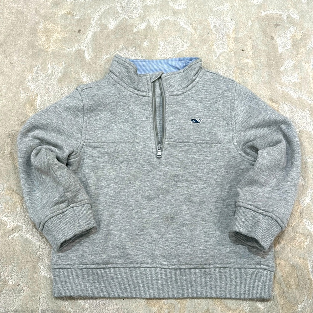 Vineyard vines for target size 3T gray quarter zip pull over